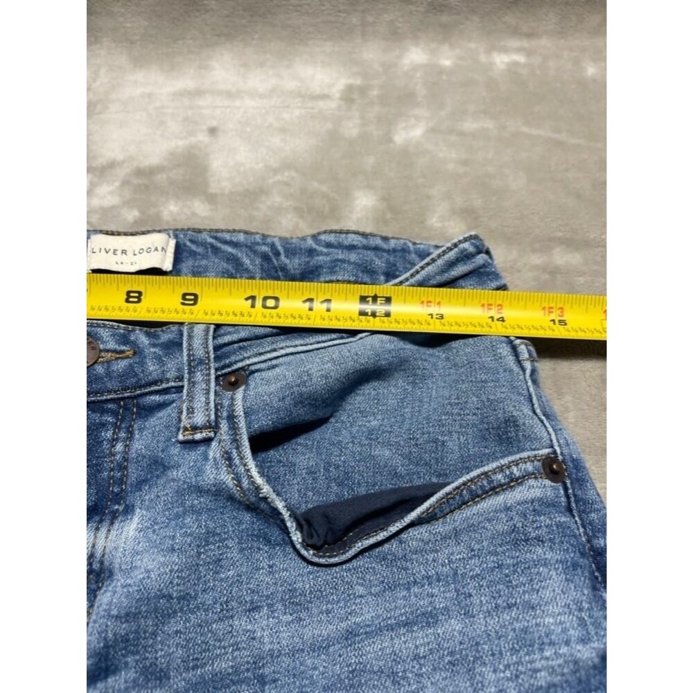Oliver Logan Button Fly Straight Jeans Women Size 28 Light Wash Mid Rise - Picture 9 of 16